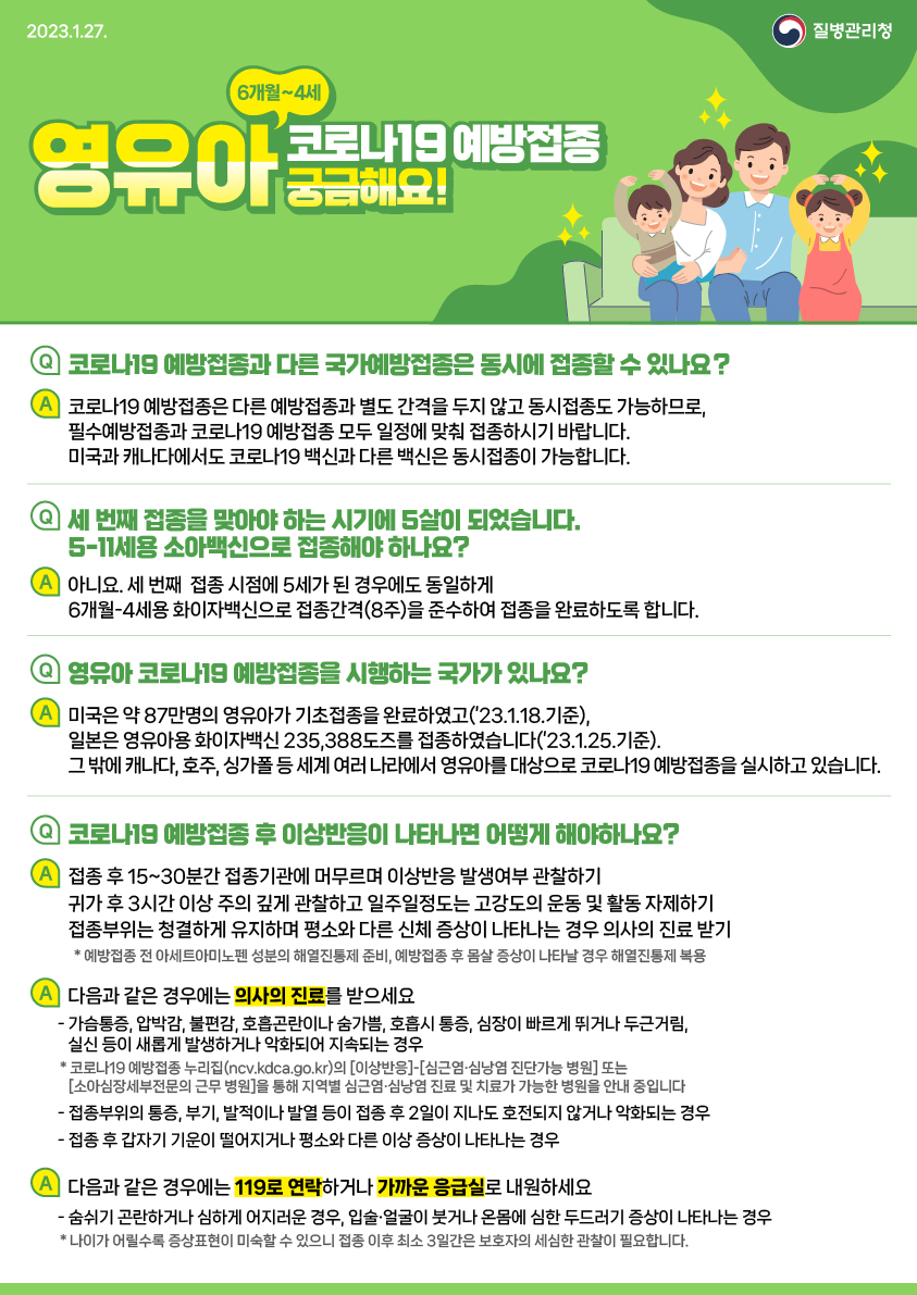 [감염]영유아(만6개월~4세) 대상 코로나19 예방접종 시행 안내 첨부 이미지