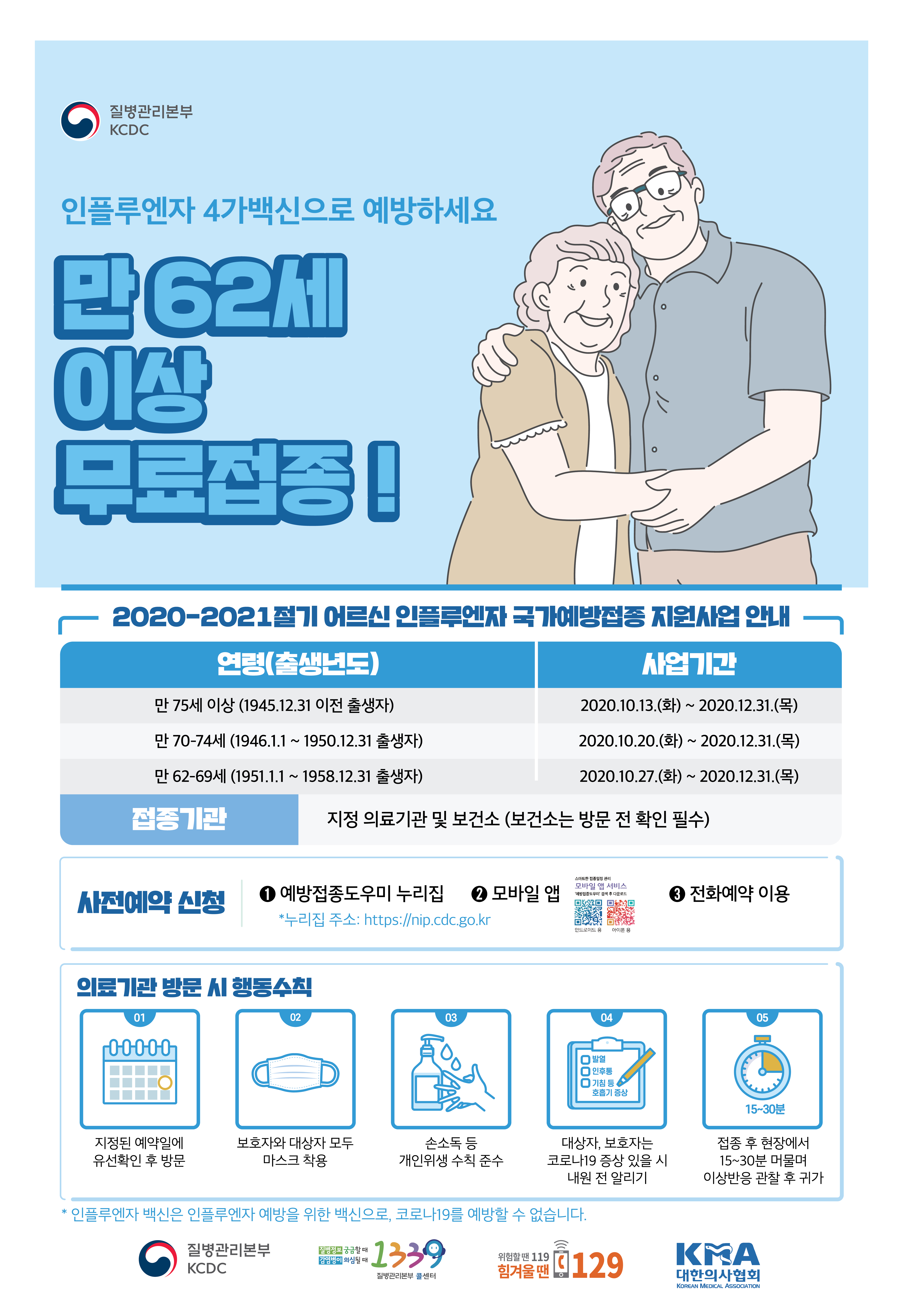코로나 때문에 일찍 시작하는 독감 예방접종. 미리 미리 준비하세요... 첨부 이미지